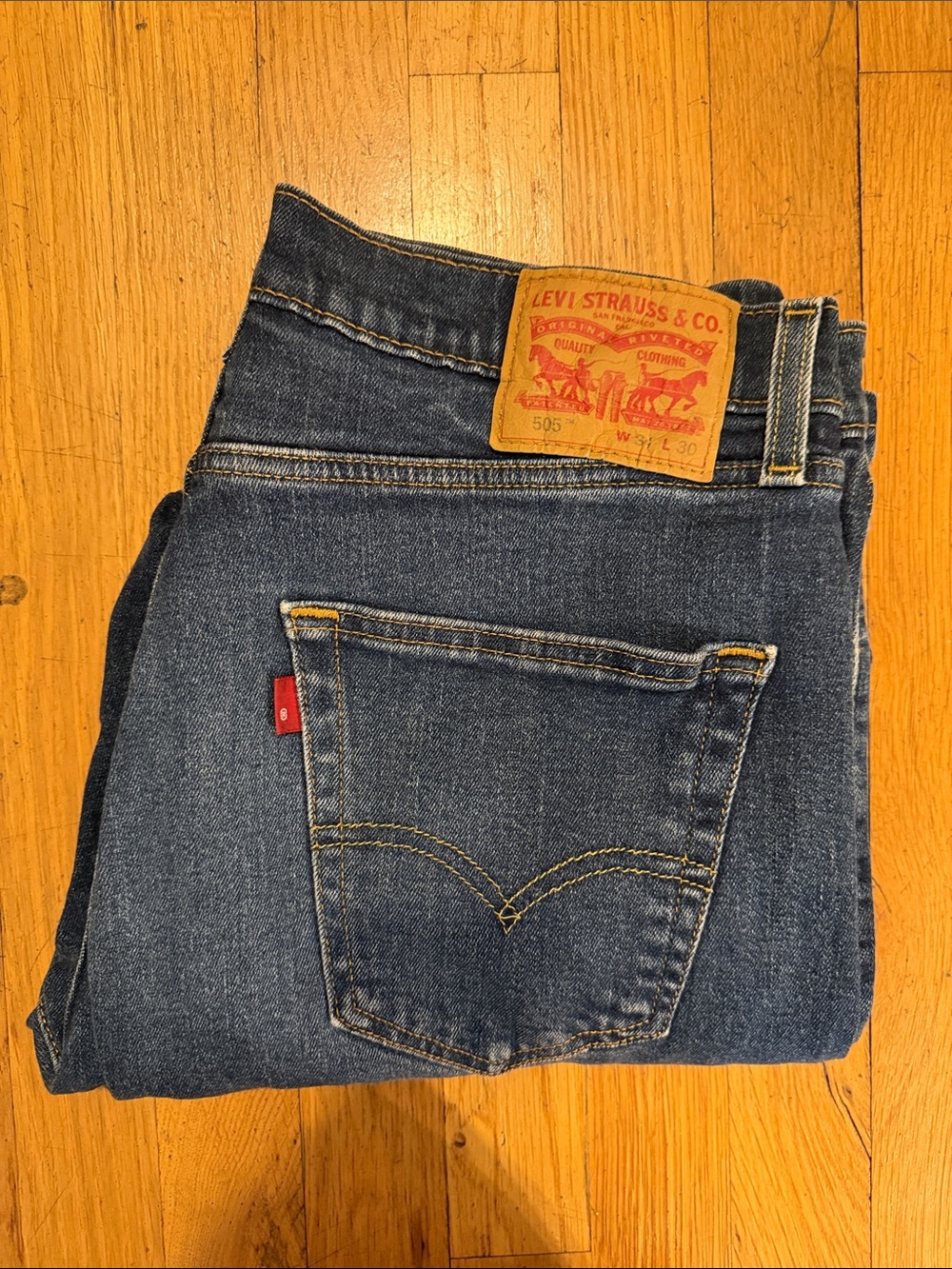 Levi’s 505 Men’s Dark Blue Denim Jeans - Classic Straight Fit